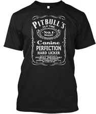 Pit Bulls Hard Licker Pitbulls Old Time No 1 Breed T-Shirt Made In USA S To 5XL