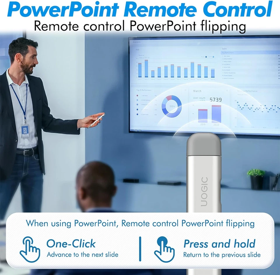 Slim Pen 2 per Microsoft Surface Pro 10/9/8/X E Laptop Studio, Penna Di Ricarica - Immagine 2 di 4