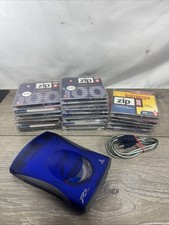 Iomega Zip 250 MB USB Lot External Disk Drive USB Power Cable 20 Disc 100/250MB