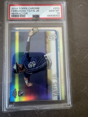 2019 Topps Chrome Fernando Tatis Jr. RC Refractor #203 PSA 10 Gem Mint
