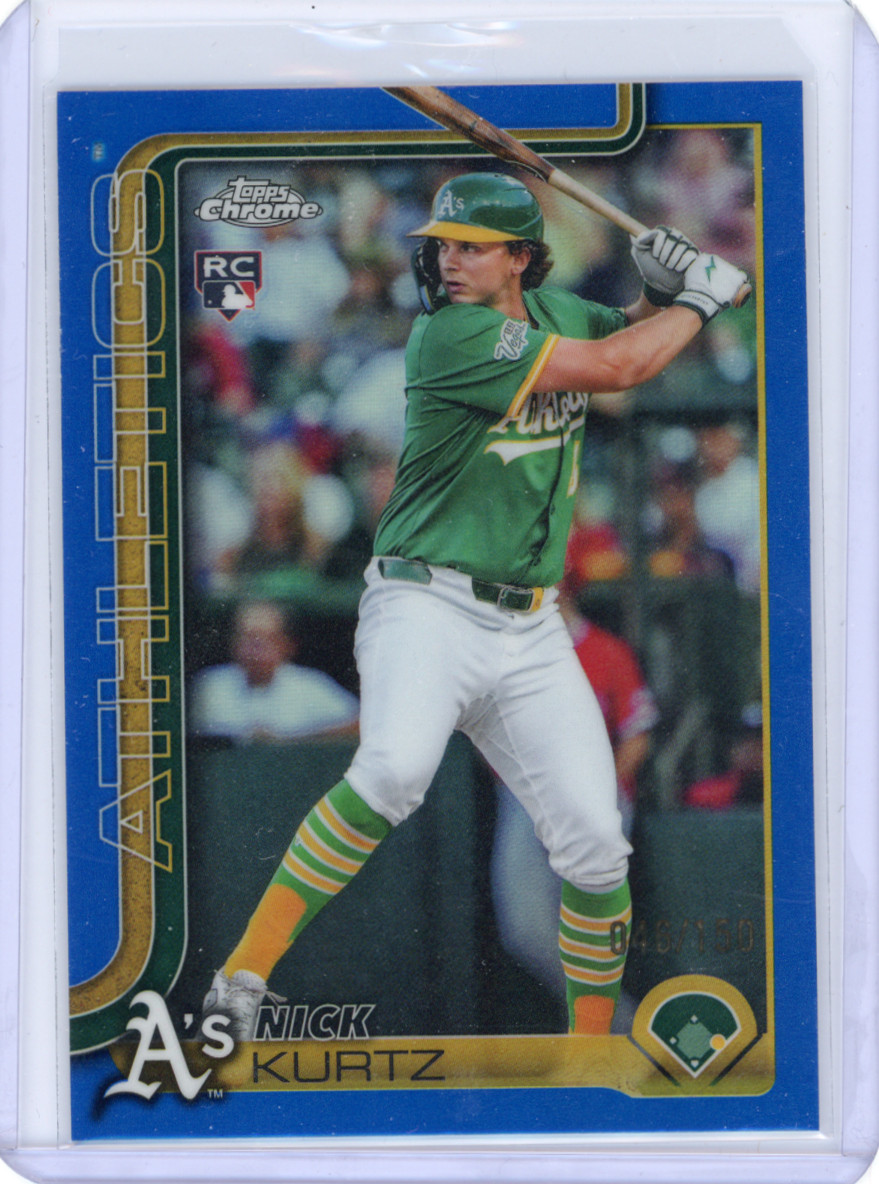 2025 Topps Chrome Update - Nick Kurtz True Blue Refractor /150 Rookie USC178