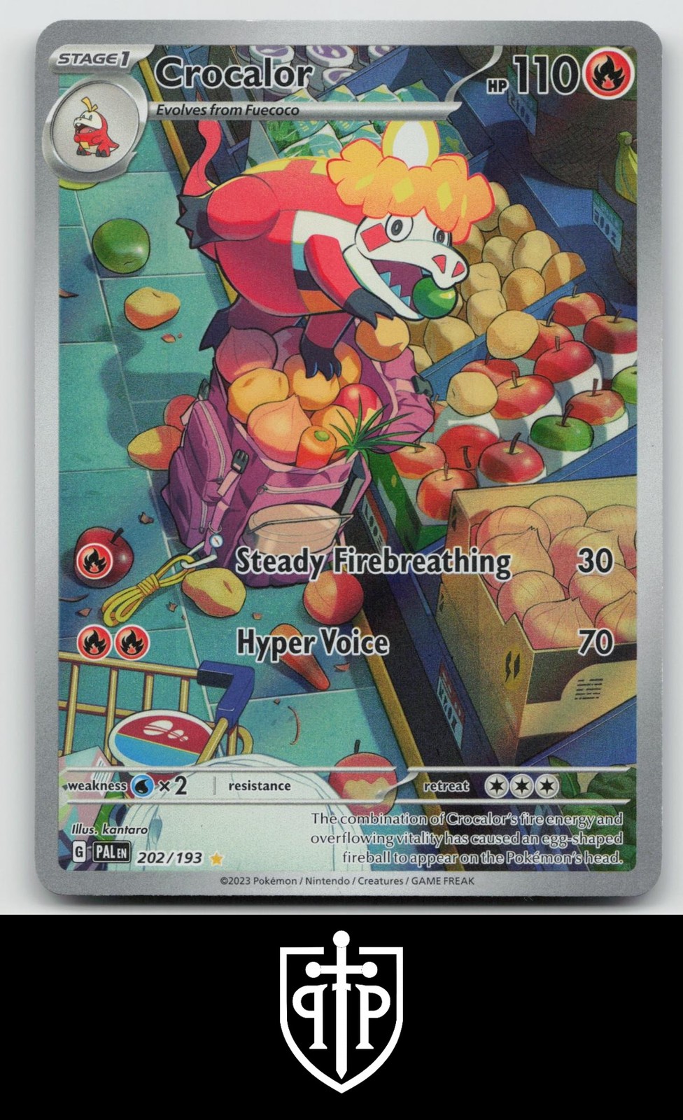 Pokemon - Crocalor 202/193 Paldea Evolved - Holo Illustration Rare - NM