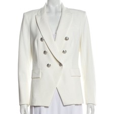 Veronica Beard white silver buttons blazer