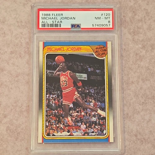 Fleer 1988 Michael Jordan All-Star #120 PSA 8 Chicago Bulls NBA Card