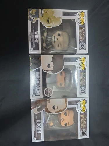 Funko Pop Bundle Game Of Thrones, wight#33,Ramsay#37, Bronn#39