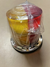 Vintage Whelen Model 800d Series Strobe Light Head Assemblie Red Amber