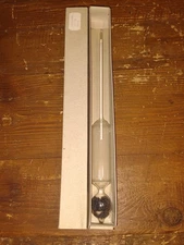 Greiner Hydrometer Sugar Specific Gravity Tester Vintage Glass 12" Brix Scale