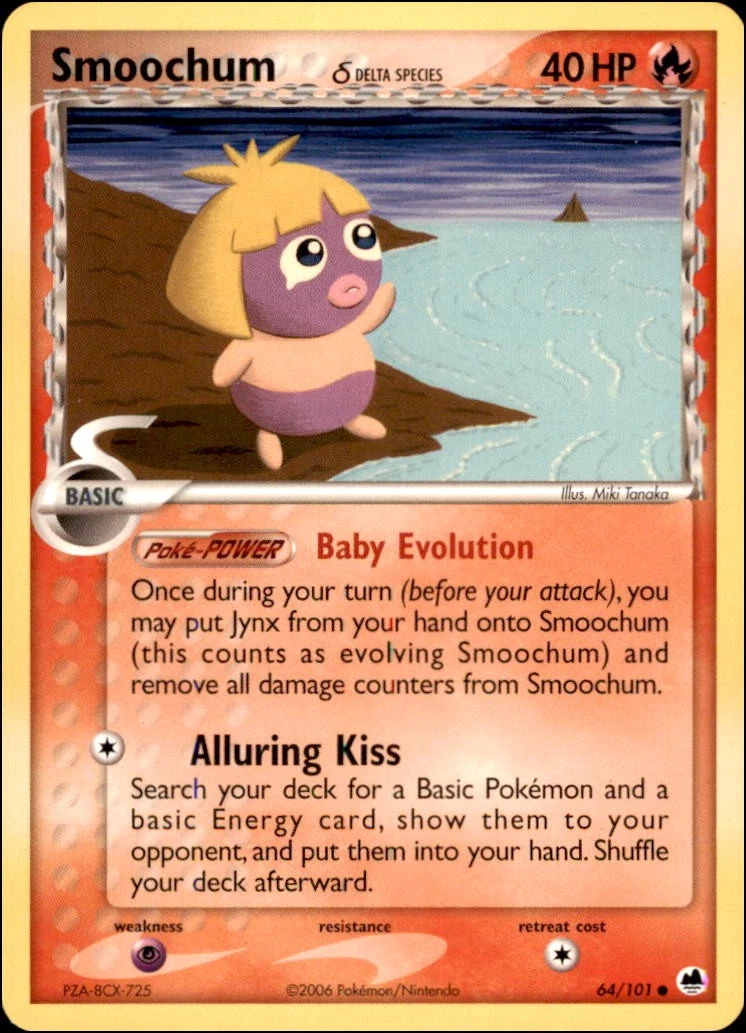 Pokemon - Smoochum (Delta Species) #64/101 - Dragon Frontiers Common