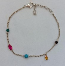 BNIB - Thomas Sabo 925 Sterling Silver Multi Gemstone Bracelet