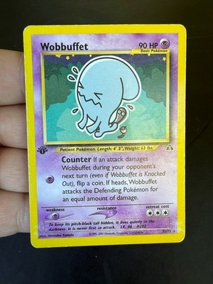 Pokémon Karte Wobbuffet 35/75 Neo Discovery Non Holo First Edition Englisch