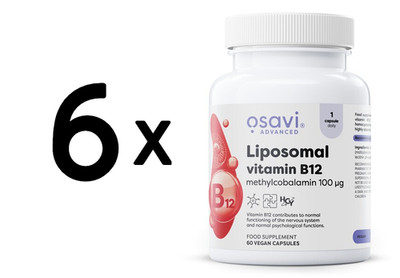6 x Osavi Liposomal Vitamin B12, Methylcobalamin 100mcg - 60 (132,04 EUR/kg)