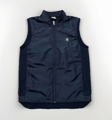 Courreges Sport Futur Vest Gilet Full Zip Black Nylon Fleece Womens 38 Medium M