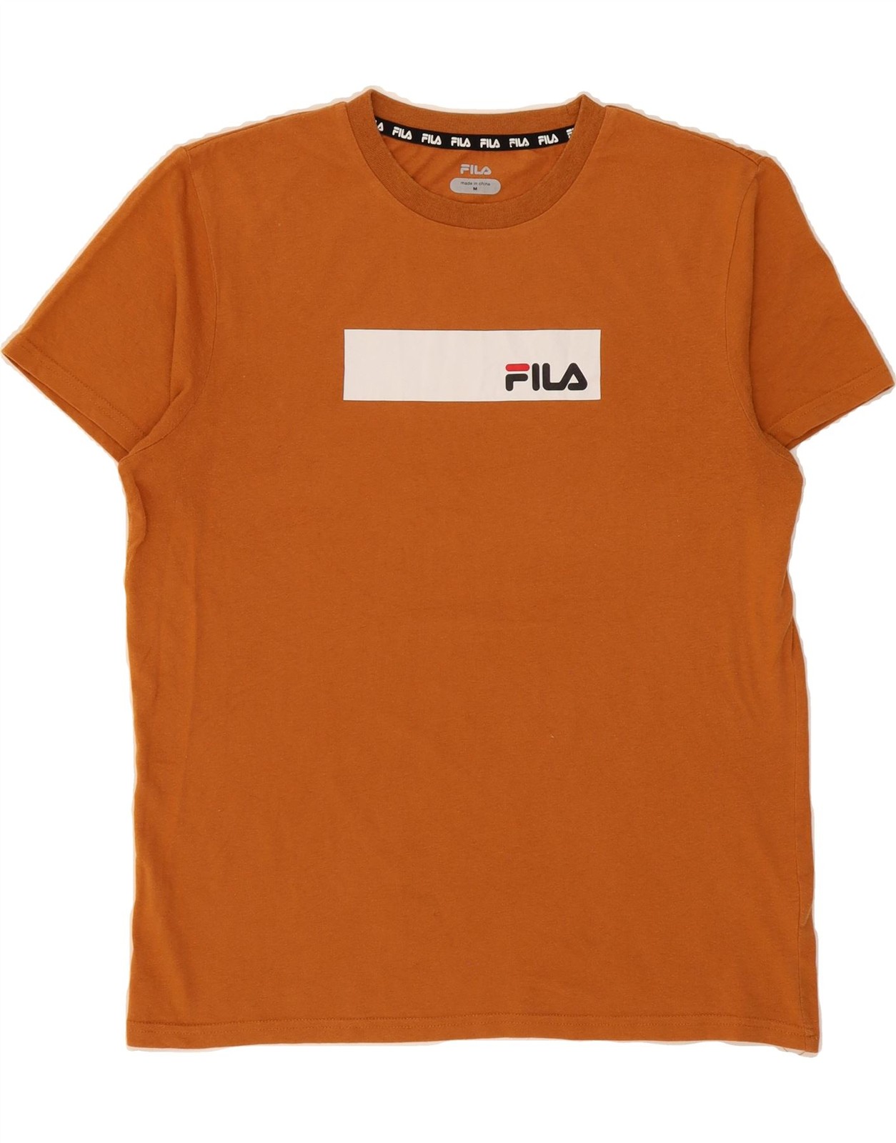 FILA Maglietta Uomo Grafica Top Medium Arancione Cotone DH34
