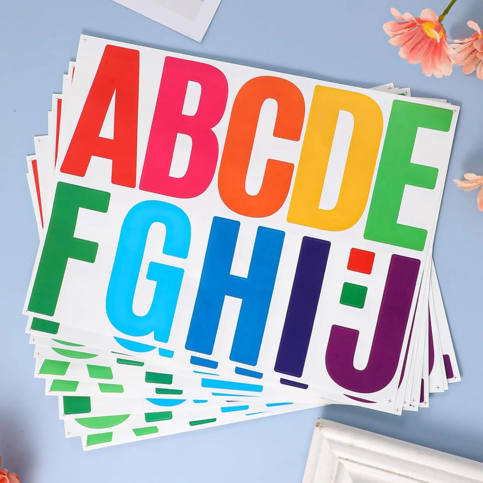 102PCS Large Letter Stickers 4 Inch Alphabet Letter Bulletin Board Letters Self - Image 4 of 4