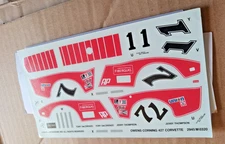 Owens Corning 427 Vette Decals only 1/24 Scale  Package #45  "READ DESC"!!!!!!