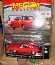 Greenlight Mecum Auctions 1969 Dodge Hemi Charger Daytona Red/Black