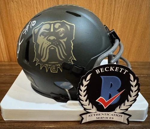 Quinshon Judkins Autographed Cleveland Browns Grey Salute Mini Helmet Beckett