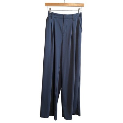 Halara Steel Blue High Rise Comfort Work Pants Trousers Size Small Tall