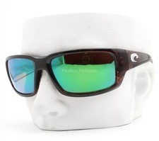 Costa Del Mar Fantail Sunglasses Brown Tortoise Polarized Green Glass 580G wcase
