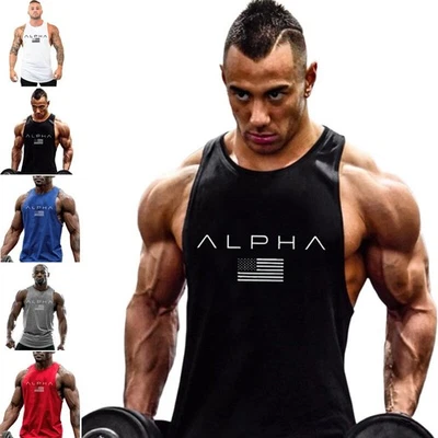 Herren Fitness Tank Top Muskelshirt Bodybuilding T-Shirt Top Sport Gym Unterhemd - Bild 1 von 3