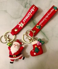 Christmas 3D Santa  Stocking Keychain