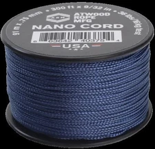 US Ropes Atwood .75mm x 300' Nano Cord Paracord Made in The USA (Navy)