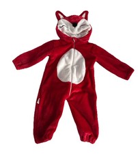 Baby Fox Costume Halloween Red Hoodie Kids Toddler Size Cute Zipper Plush Soft