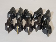 10 Daka-Ware Black Pointer Knobs Chicken Head Vintage Amp Parts Art Deco