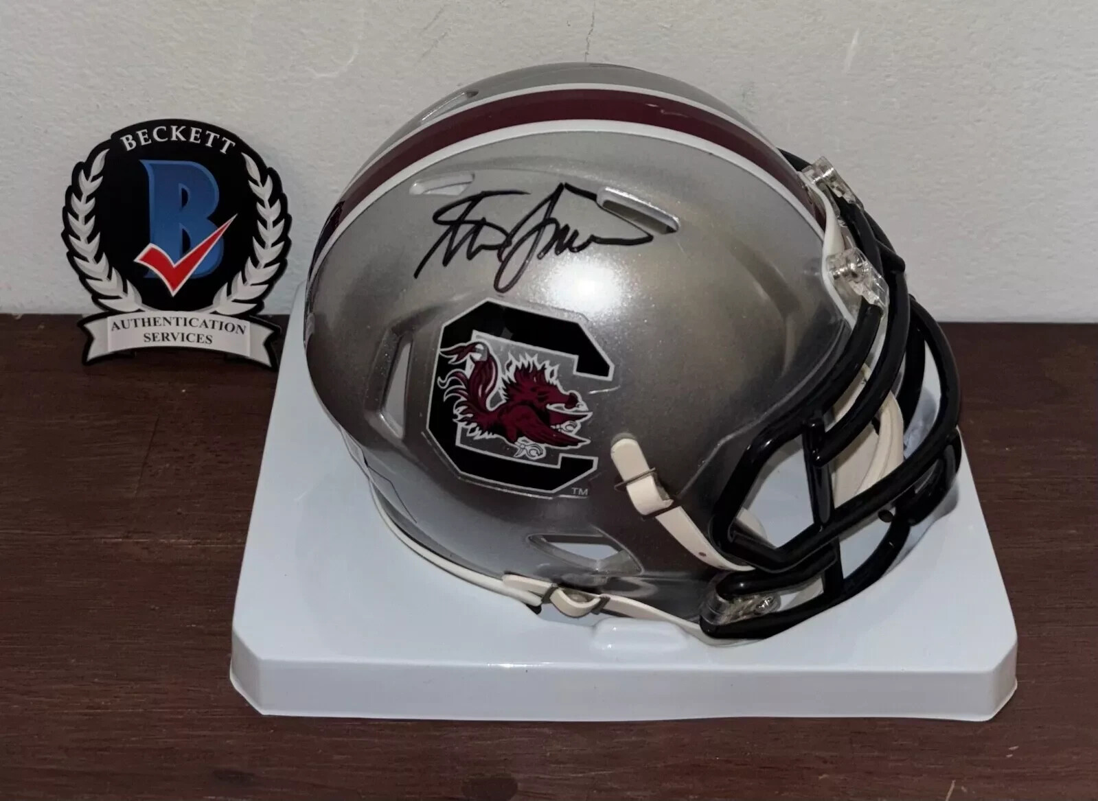 Steve Spurrier Autographed Signed South Carolina Gamecocks Flash Mini Helmet South Carolina Beckett COA 