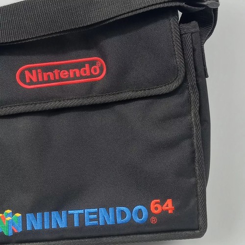 Nintendo 64 N64 Carry Case Travel Bag Embroidered Logo With Strap OEM -A+ - Picture 4 of 6