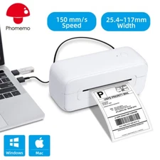 Phomemo 4" x 6" High Speed Direct Thermal Shipping Label Printer Barcode Printer