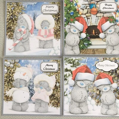 4 X Grey Bear Christmas Toppers Me To You For Card Making