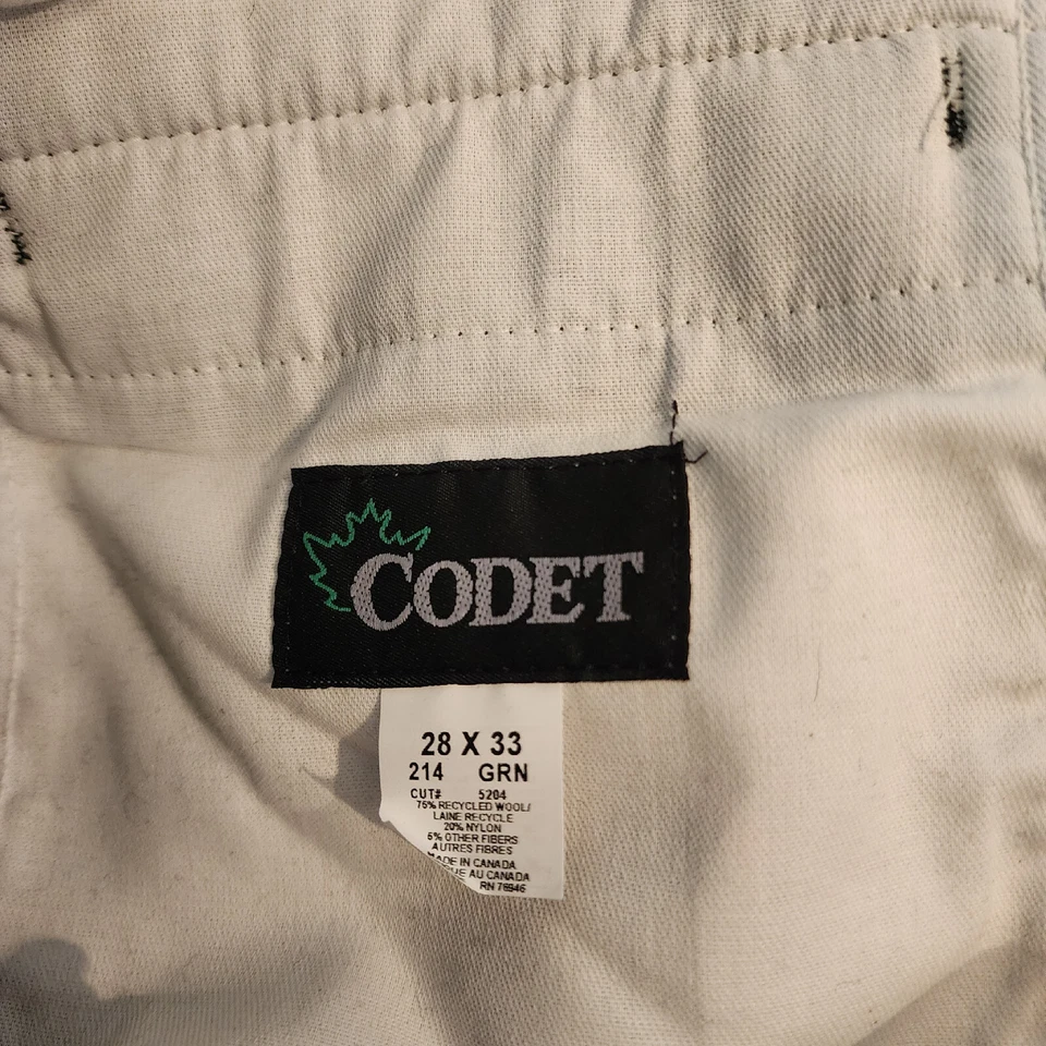 Vintage Codet Green 8 Pointers Wool Hunting Pants Canada RN 76946 sz 28W x 33L - Image 4 of 4