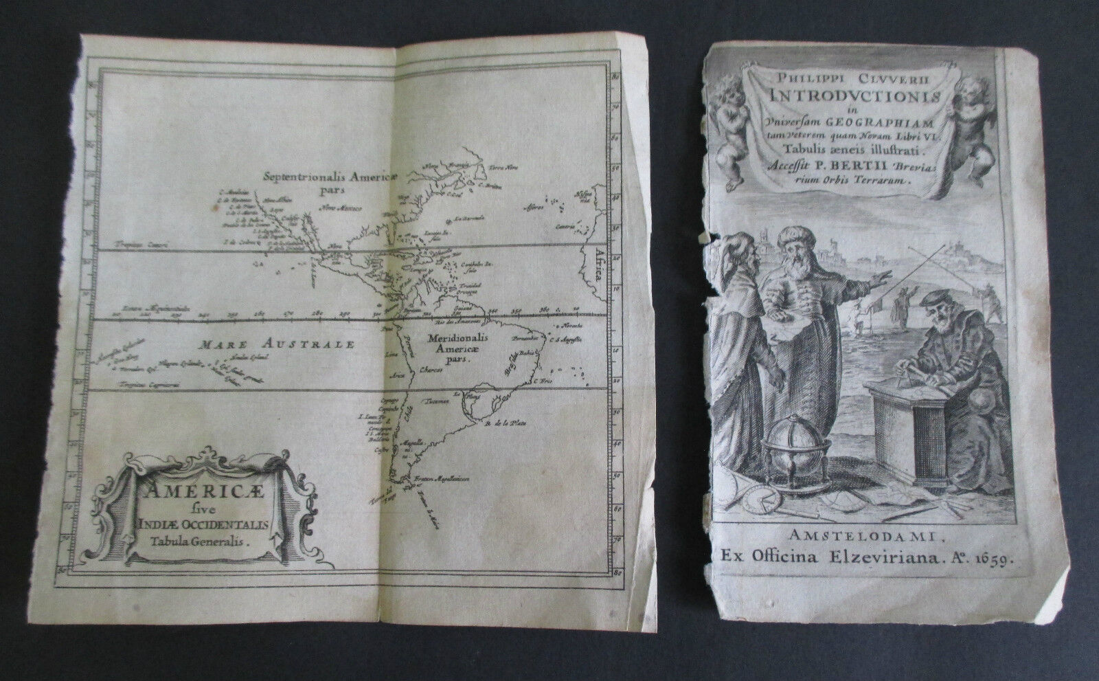 1659 Cluver Map AMERICAE (Americas & West Indies)