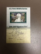 US #RW73b $15.00 Ross' Goose Mini Sheet BOTH SIGNATURES Mint Never Hinged