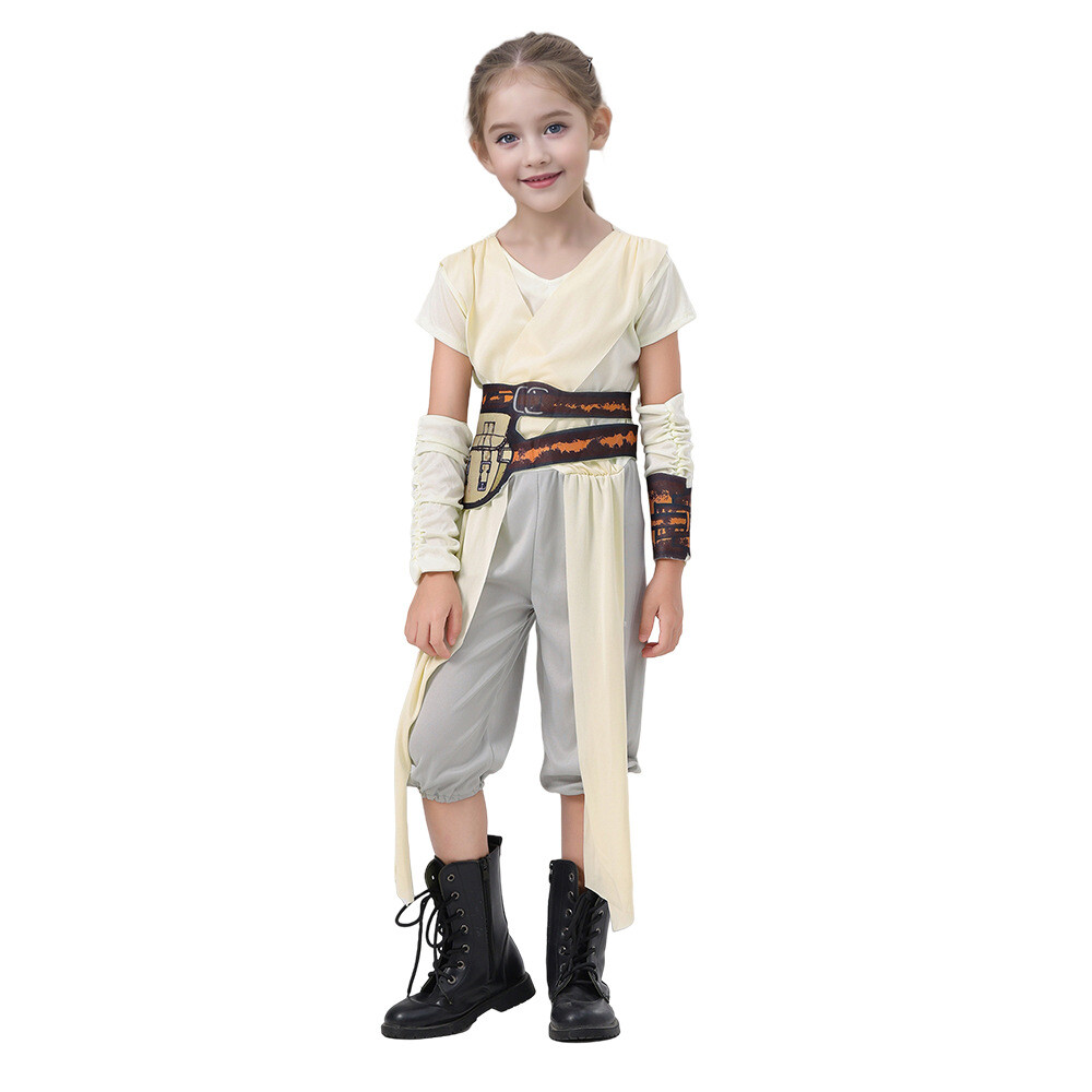 Kids The Rise of Skywalker Rey Cosplay Rey Costume Girls Outfit