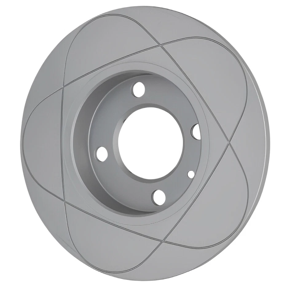 Rotores y pastillas de freno de disco ranurados delanteros, se adapta a Volkswagen Jetta, Rabbit; 239 mm Foto 4 de 4