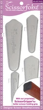 SCISSORFOBZ Designer Scissors Sheath Cover 4pc Pack Matt Silver Color