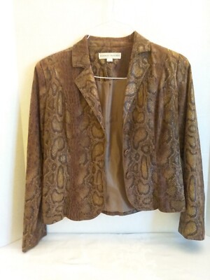 Jacket Women s Bamboo Traders /PS/Snake Skin Print/polyester/ Dry Clean Only A7