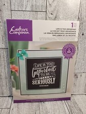 CST1 Crafters Companion Life is Too Important Chalkboard Photopolymer Stamp