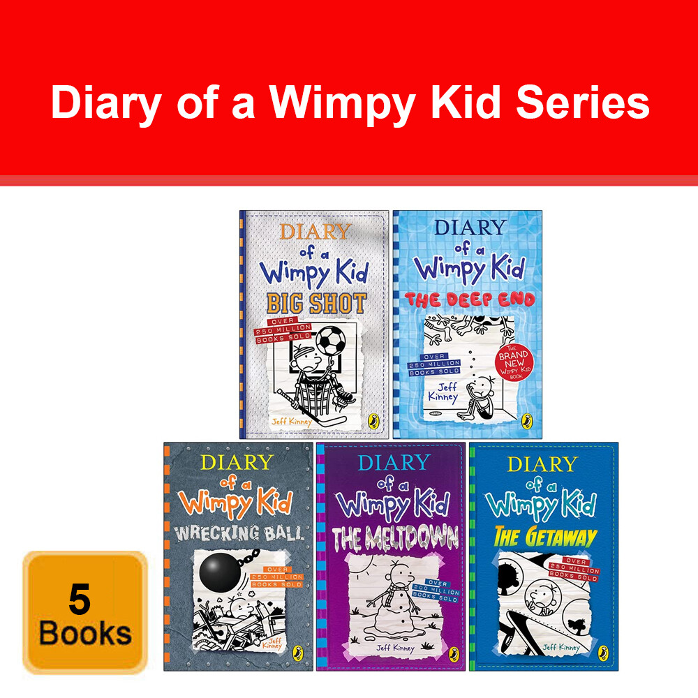 Diary of a Wimpy Kid Series 12-16 Collection 5 Books Set By Jeff Kinney NEW Pack