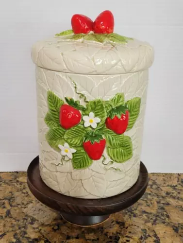 Vintage Strawberry Canister Sears & Roebuck-1981- Made in Japan