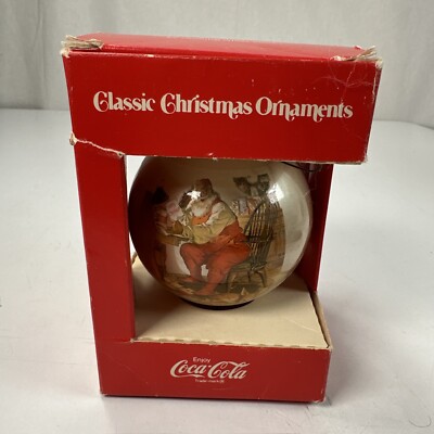 Coca Cola Klassisches Weihnachten Ball Glas Deko Vtg Neu