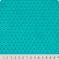 Teal Minky Dimple Dot Fabric - 60" Wide - Sold by the Yard Bolt