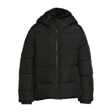 Swiss Tech Girls Heavyweight Black Mid-Weight Puffer Coat, Size XS (4-5)