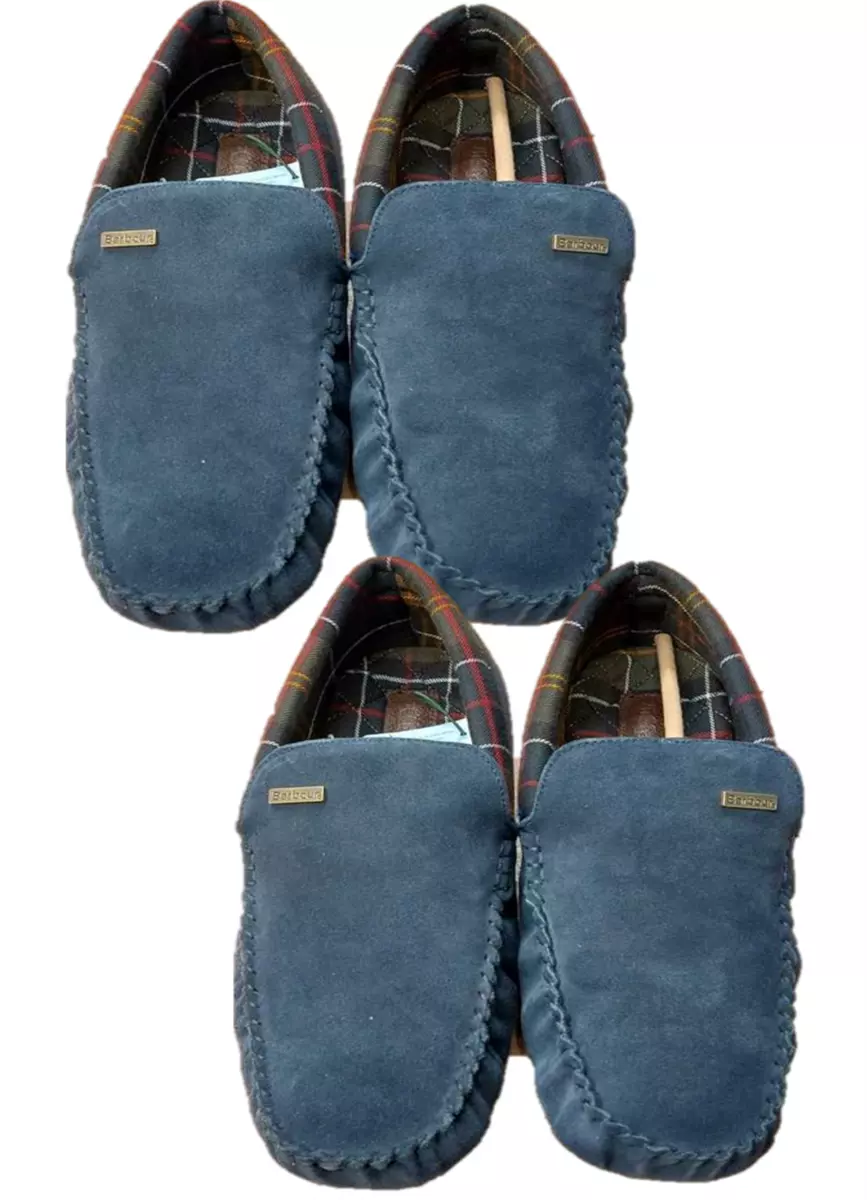 Navy barbour slippers top