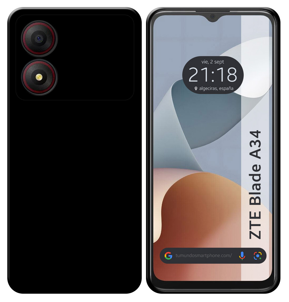 Cover Silicone TPU Gel Nera per ZTE Blade A34 4g
