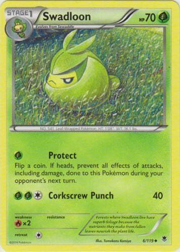 Swadloon 6/119 - UnCommon Pokemon XY Phantom Forces Card