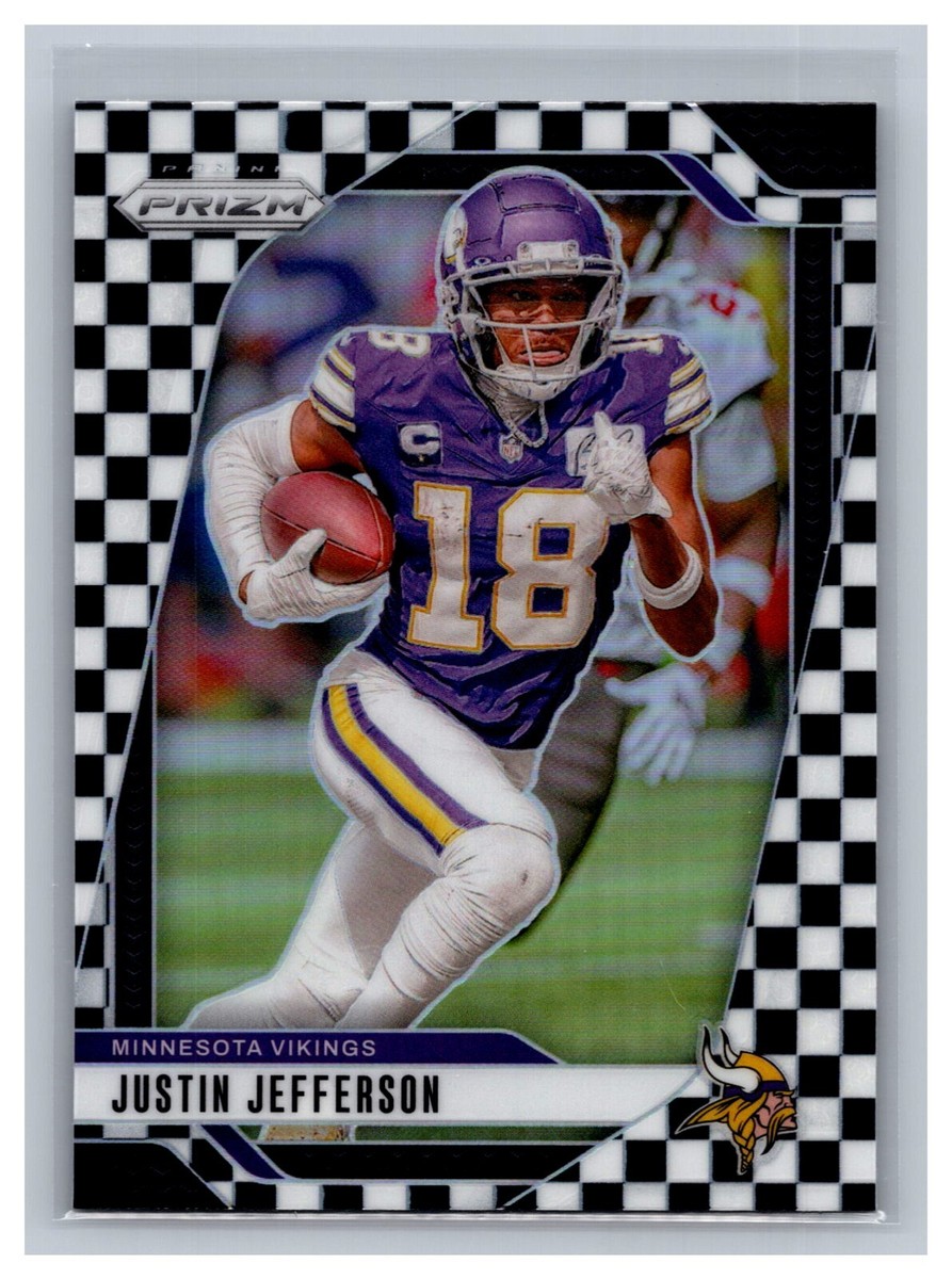 2024 Panini Prizm Justin Jefferson Black And White Checker Prizm