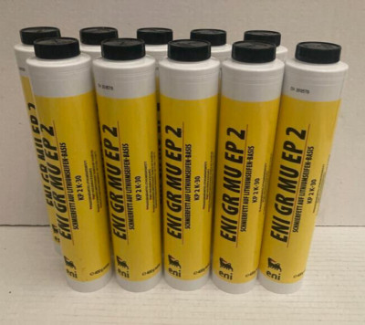 10 x AGIP / ENI Fett Kartuschen GR MU EP2 Höchstdruck Schmierfett 500 g 5 kg 10 x AGIP / ENI Fett Kartuschen GR MU EP2 Höchstdruck Schmierfett 500 g 5 kg